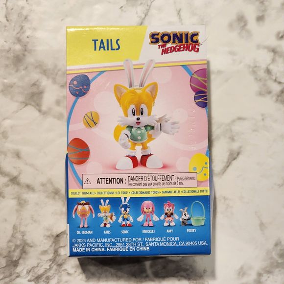 Sonic The Hedgehog 2.5" Easter Figures Sonic Tails Knuckles Rose Pocky Dr Eggman - Picture 5 of 13